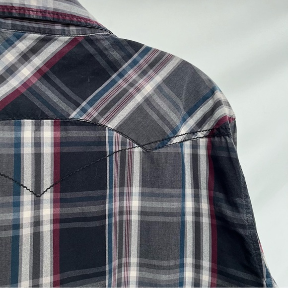 Levi’s Authentic Western Wear - vintage LVC - snaps plaid shirt - rare Delnap - Picture 8 of 10